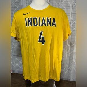 Nike Indiana Pacers # 4 OLADIPO Gold Men's T SHIRT 30”L 23” p2p